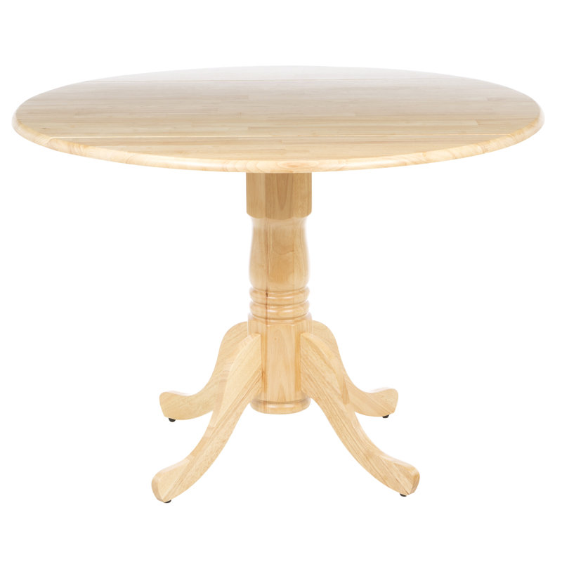 Three Posts Boothby Extendable Drop Leaf Solid Rubberwood Dining Table